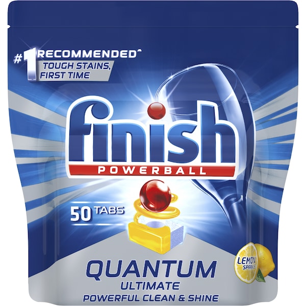 Finish Quantum Ultimate Lemon Sparkle Dishwasher Tablets 50 Pack