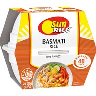 Sunrice Microwave Basmati Rice Cup 2 Quick Cups