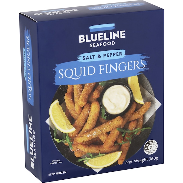Blueline Seafood Crumbed Squid Fingers 360g