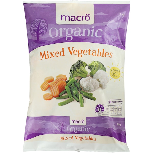Macro Organic Mixed Vegetables 1kg