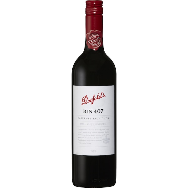 Penfolds Cabernet Sauvignon Bin 407 Cabernet Sauv 2008 750ml