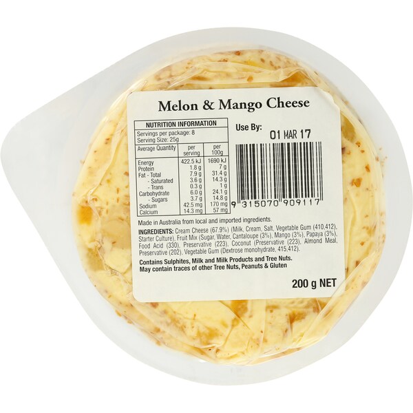 Mamma Lucia Cheese With Melon & Mango 200g