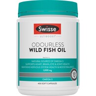 Swisse Ultiboost Odourless Wild Fish Oil Capsules