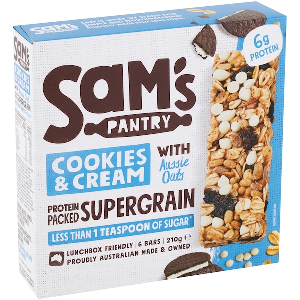 Sam's Pantry Cookies & Cream Supergrain Bar 5 Pack