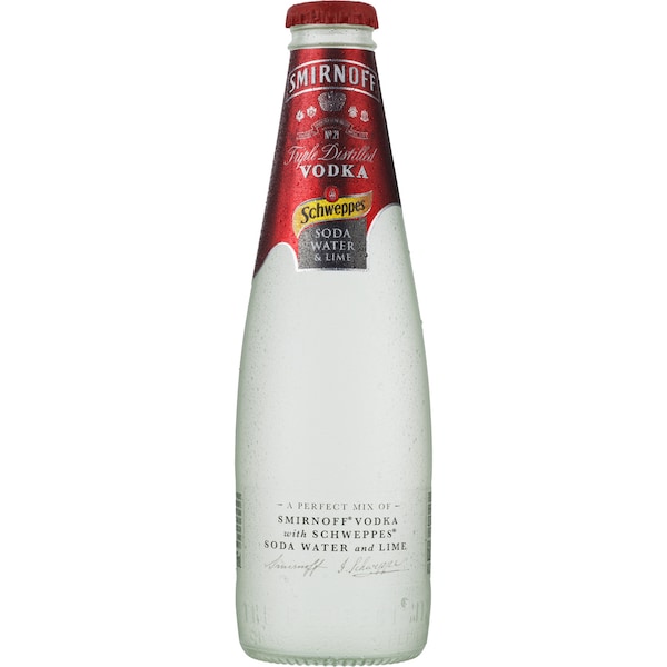 Smirnoff Mix Vodka Lime & Soda Bottle 275ml