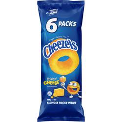 Cheezels Cheese Chips Multipack Lunch Box School Snacks 6 pack