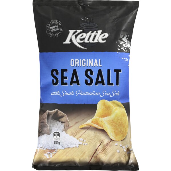 Kettle Share Pack Sea Salt 185g