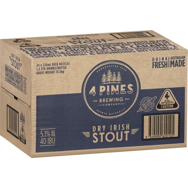 4 Pines Brewing Company Stout Bottles 24x330ml Case