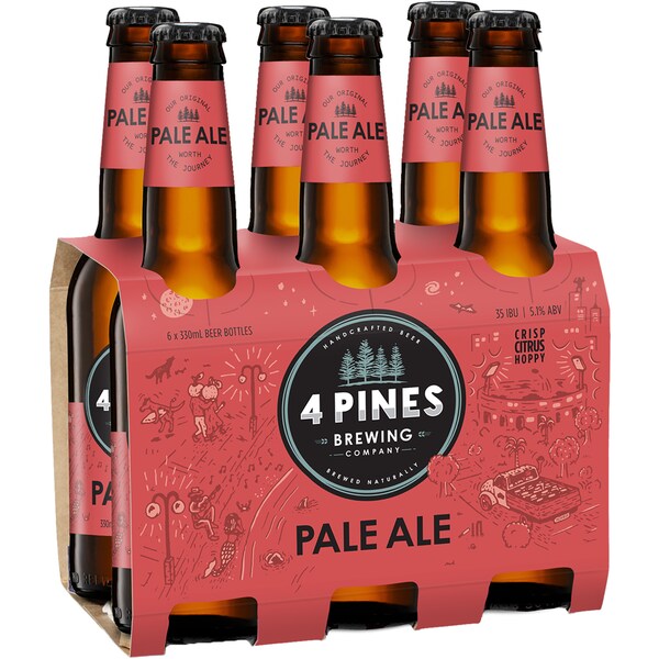 4 Pines Pale Ale Bottles 330mL x 6 pack