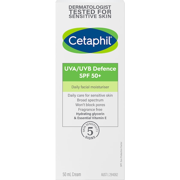 Cetaphil Uva/Uvb Defence SPF 50+ Face & Body Moisturiser 50mL