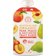 Australian Organic Food Co. Pear Peach & Nectarine Fruit Puree Pouch