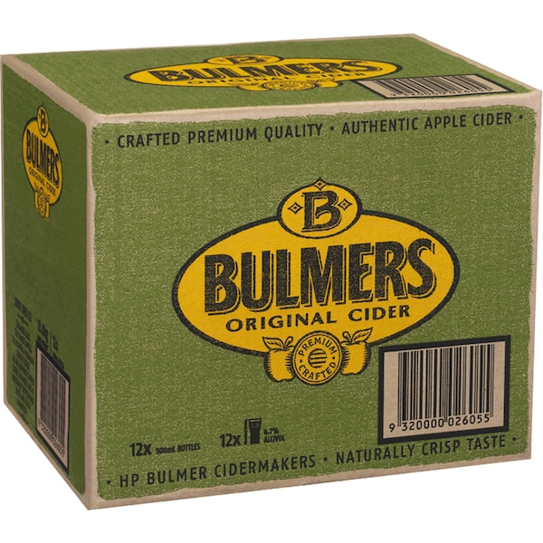 Bulmers Apple Cider Original Bottles 12x500ml Case