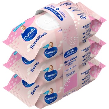 Curash Baby Wipes Fragrance Free 240 pack Woolworths