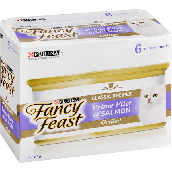 Fancy Feast Fancy Feast Adult Cat Food Grill Premium Salmon 85g x6 Pack