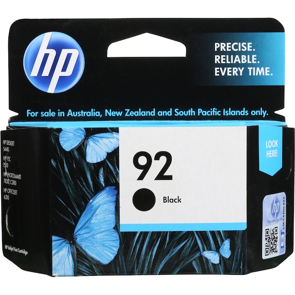 HP Printer Ink 92 Black Inkjet each