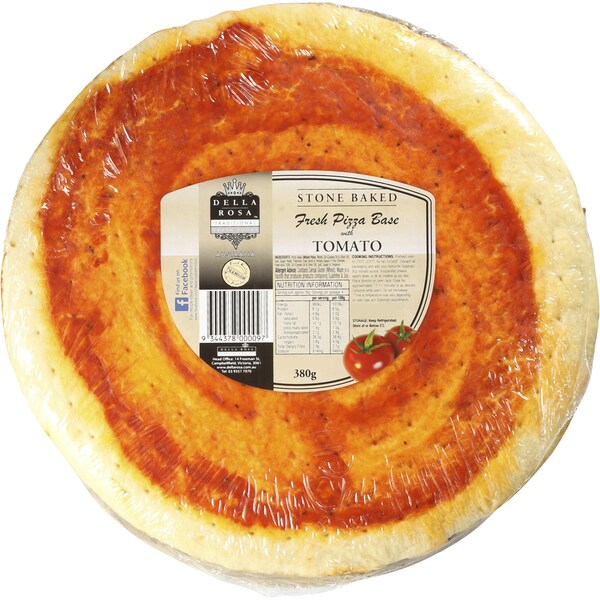 Della Rosa Pizza Base With Sauce 380g