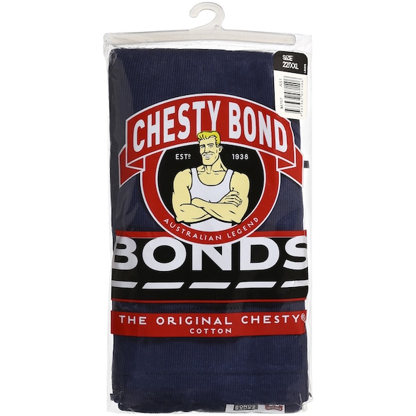 Bonds Singlet Mens Chesty Coloured Size 22 Each