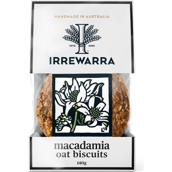 Irrewarra Macadamia Oat Biscuits 140g