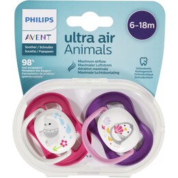 Philips Avent Animal Soother 6-18 Months 2 pack – Woolworths