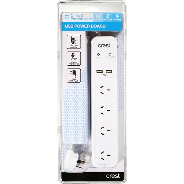 Crest Usb Powerboard 1.2m