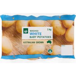 Woolworths White Washed Baby Potatoes Bag 1kg