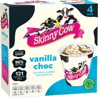Skinny Cow Ice Cream Sundaes Vanilla Chocolate