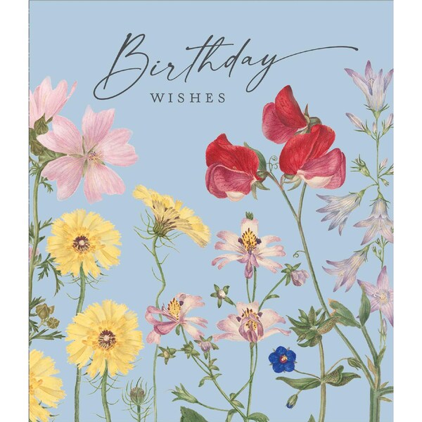 John Sands Greeting Card Birthday Wishes Flowers each