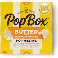Pop Box Butter Flavour Microwave Popcorn