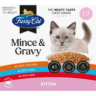 Fussy Cat Grain Free Meaty Mince & Chicken Gravy Kitten Wet Food