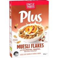 Uncle Tobys Plus Muesli Flakes Breakfast Cereal