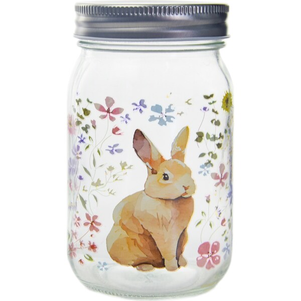 Easter Mini Mason Jar Floral Bunny each