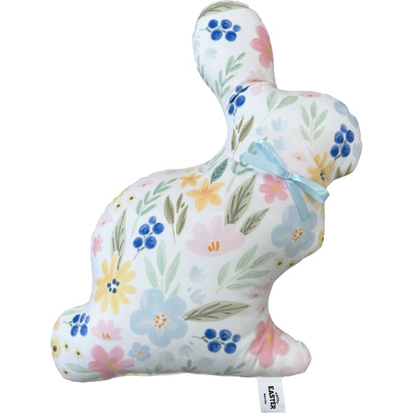Easter Bunny Shaped Cushion Floral each