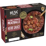 Beak & Sons Slow Cooked Meatballs In Italian Herb Sauce