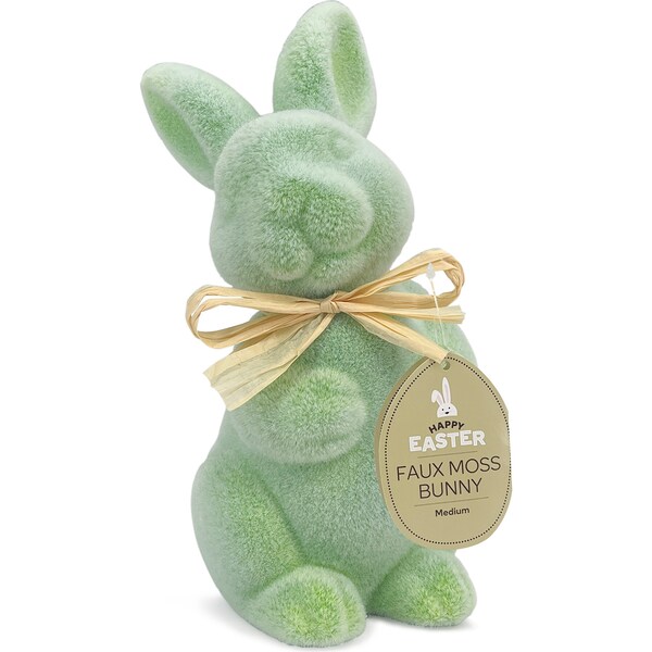 Easter Faux Moss Bunny Medium each