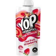 Yoplait YOP Yoghurt With Probiotics Strawberry Pouch