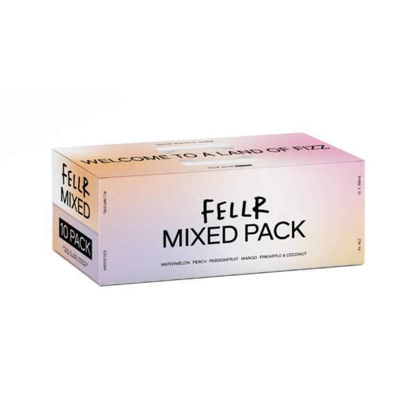 Fellr Seltzer Mixed Pack Can 330mL x 10 pack