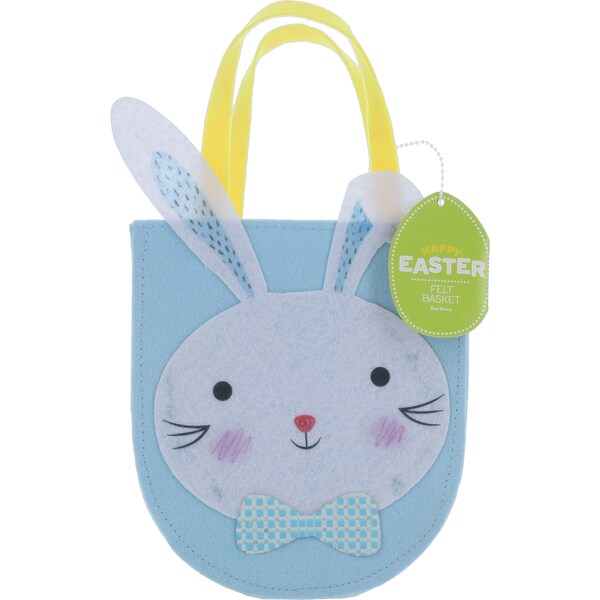 Easter Felt Basket Blue Bunny each