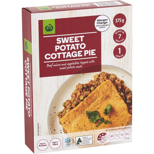 Woolworths Sweet Potato Cottage Pie 375g
