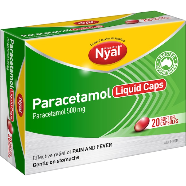 Nyal Paracetamol Liquid Gel Capsules 20 pack