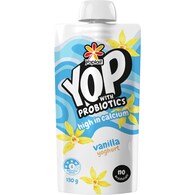 Yoplait YOP Yoghurt With Probiotics Vanilla Pouch