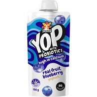 Yoplait YOP Yoghurt With Probiotics Blueberry Pouch