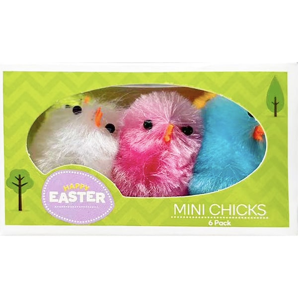 Easter Mini Chicks Multi Coloured 6 pack