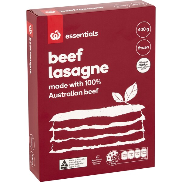 Essentials Beef Lasagne 400g