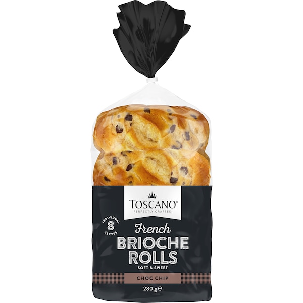 Toscano French Brioche Rolls Chocolate Chip 280g