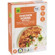 Woolworths Chicken Korma With Rice