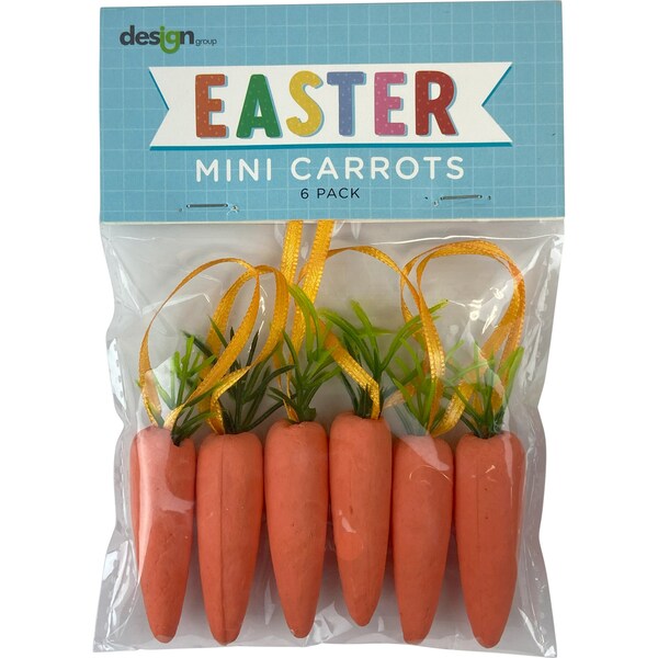 Easter Mini Carrots Orange 6 pack