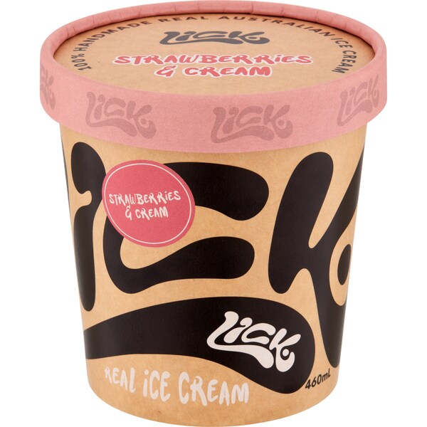 Lick Ice Cream Strawberries & Cream 460mL