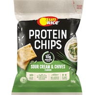Sunrice Protein Chips Sour Cream & Chives