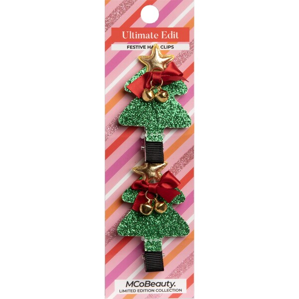 MCoBeauty Ultimate Edit Festive Hair Clips Sparkle Tree 2 Pack