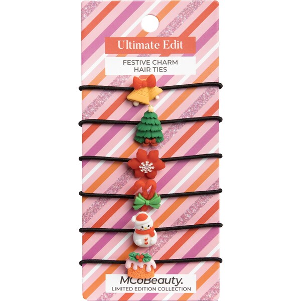 MCoBeauty Ultimate Edit Festive Charm Hair Ties 6 Pack